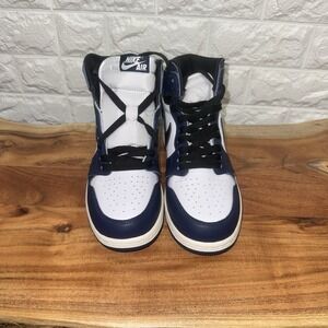 Nike Air Jordan 1 Mid Navy White Black FD1437-401 GS Size 6Y